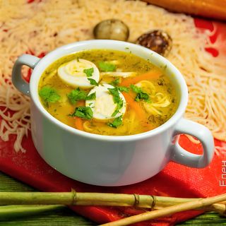 Лапша домашняя с яйцом