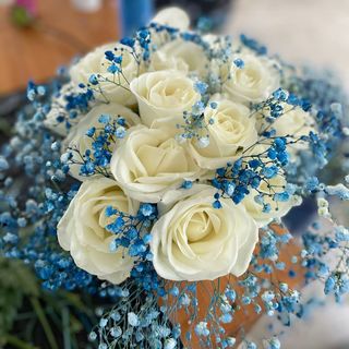 Blanc et bleu  45
