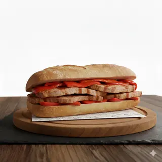 Bocadillo De Ternera Con Pimiento
