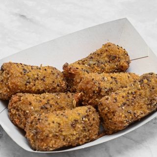 6 croquetes de carxofa amb romescu i llavors de xia (vegana)
