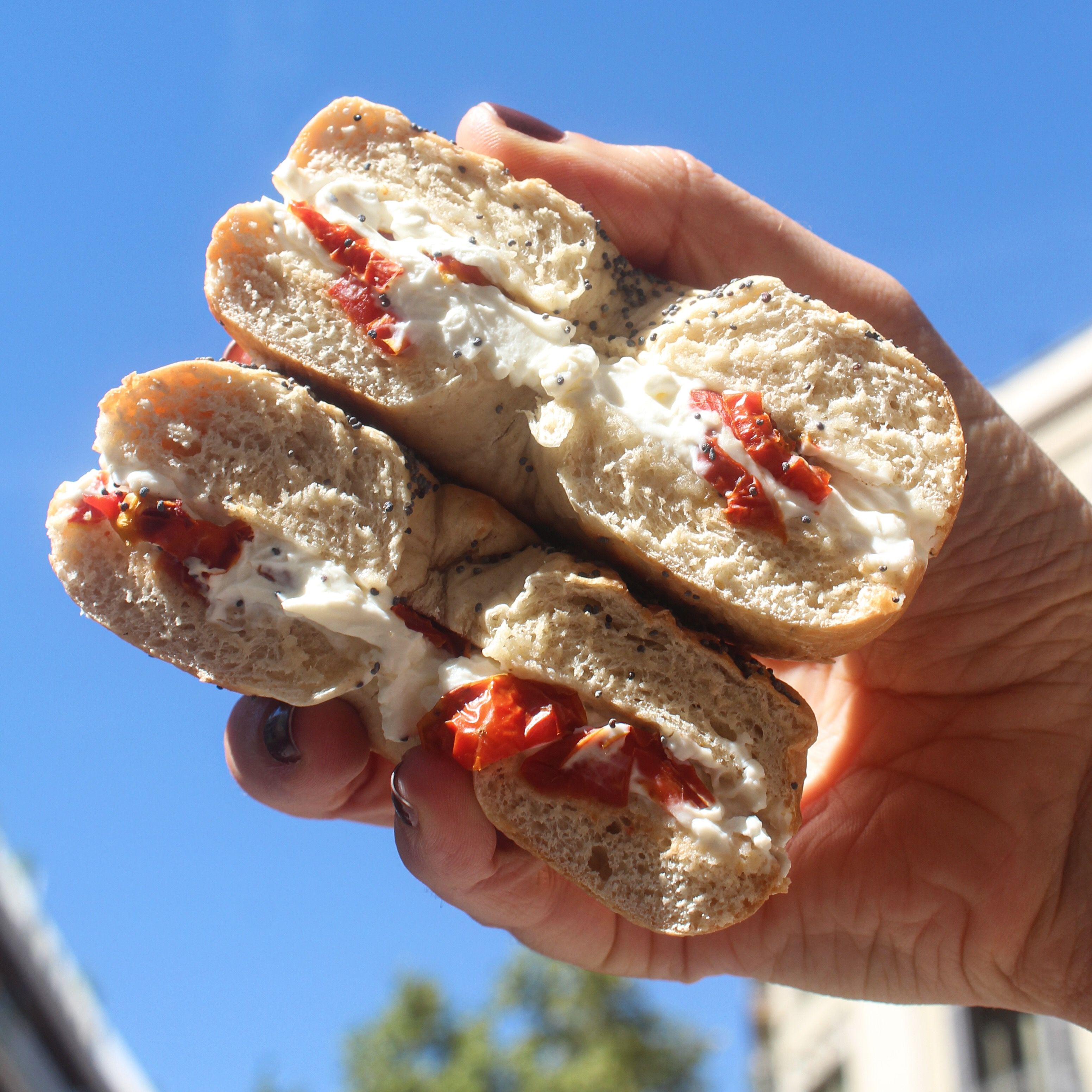 Cream cheese bagel