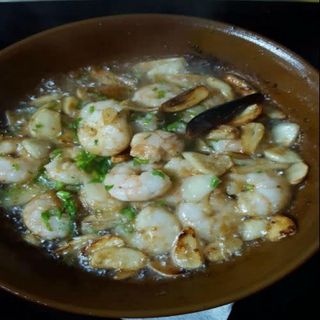 Gambas Al Ajillo Con Champiñones