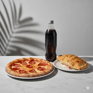 Menú 1 pizza y 1 calzone