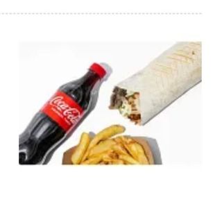 Шаурма Мексика, картопля фрі з сирним соусом та кола 0.5