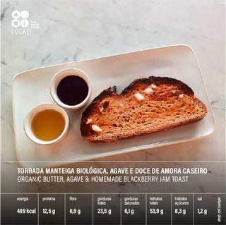 Torrada Manteiga, Agave e Doce de Amora Caseiro