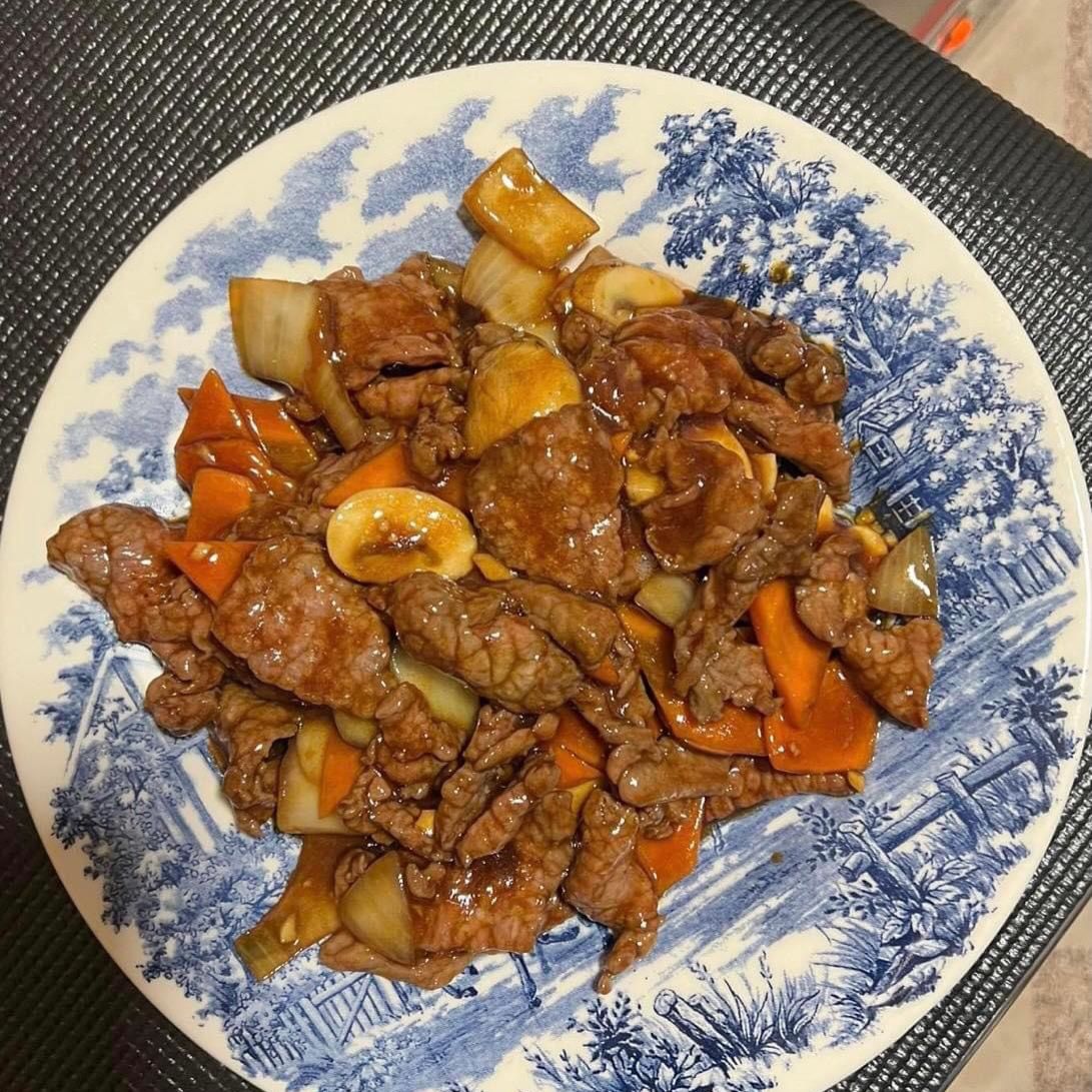 Ternera con salsa de ostras 