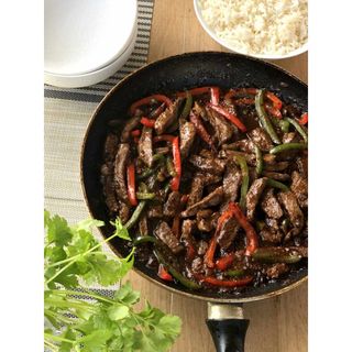Beef In Black Bean Sauce With Rice
