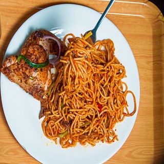 Spaghetti, Turkey and plantain