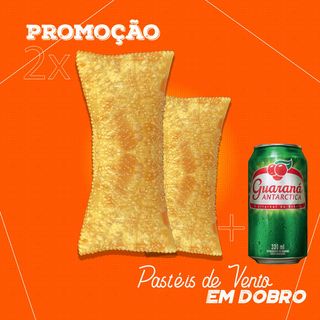 2 Pastéis de Vento + 1 Refrigerante Lata
