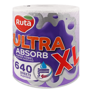 Рушник паперовий Ruta Ultra Absorb XL 3-шаровий 640 аркушів (шт)