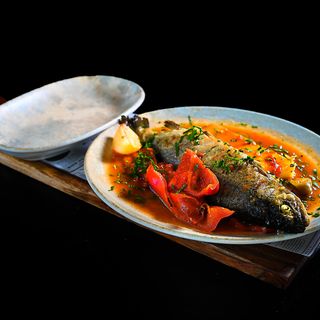 Saramură de păstrăv cu mămăliguță - 440 gr 