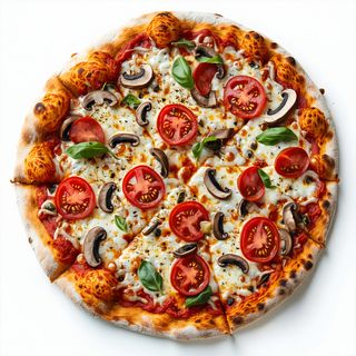 Salame piccante e funghi freschi