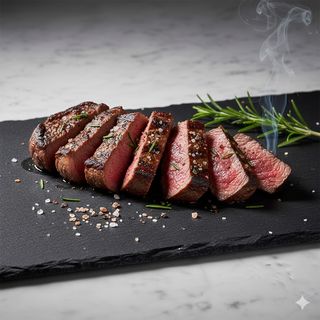 Tagliata di manzo alla griglia profumata al rosmarino e sale