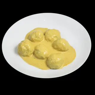 Albóndigas de pollo al curry