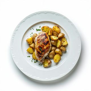 Plato de Pollo con Patatas Fritas