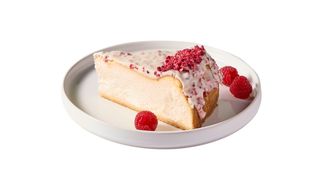 Sernik Baskijski z malinami