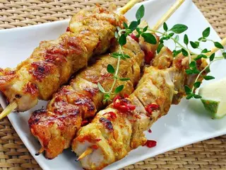 Brochettes Poulet Indien 