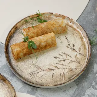 Саңырауқұлақ және тауық еті құймағы / Блины с курицей и грибами