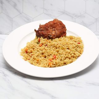 Extra Large Value Munch - Jollof Rice & Fried Rice & Chicken in Stew