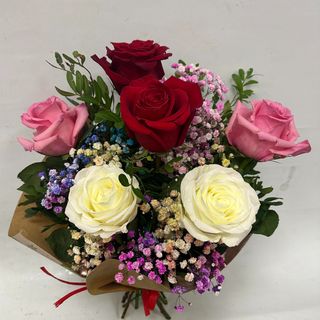 017-AMOR PUREZA Y BONDAD-2 BLANCAS 2 ROJAS Y 2 ROSAS ROSA