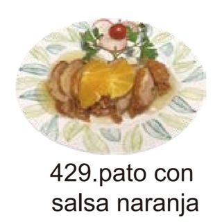 429.pato con salsa naranja