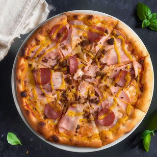 Pizza De Jamón Y Bacon 30cm