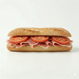 Baguette De Jamón Con Tomate