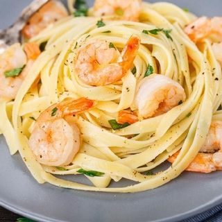 პასტა  კრევეტებით