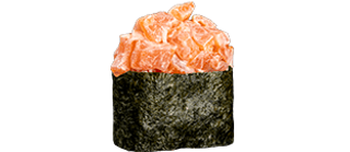 Гункан з лососем (70г)