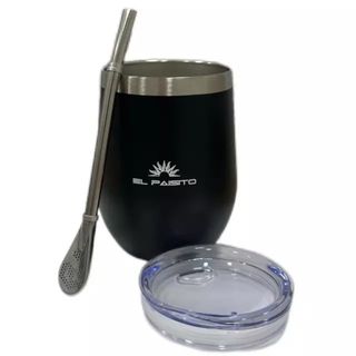 Kit mate negro + bombilla El Paisito (4204)