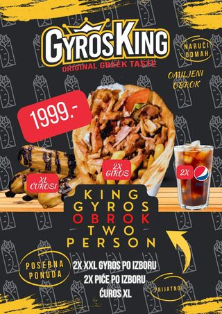 AKCIJA - King Gyros obrok X2