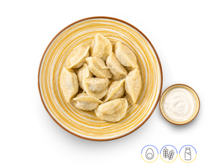 Varenyky con pollo y boletus