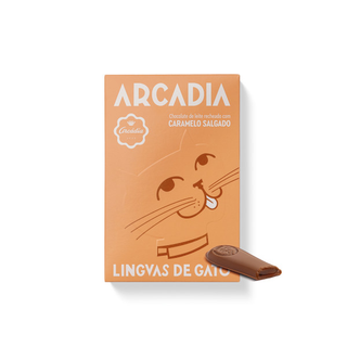 Línguas de Gato Recheadas com Caramelo Salgado