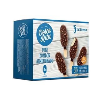 Helado Mini Bombón Vainilla Sin Azúcar Caja 6 Uds.