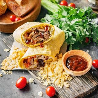 Shawarma Mixte Shish Taouk Et Boeuf Hachée Xxl+Frite