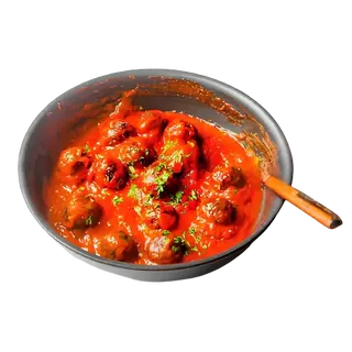 Albóndiga Vegetales En Salsa De Piquillo