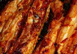 Piept de pork BBQ la gratar