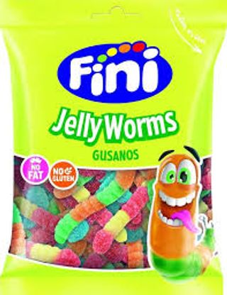 Gommose Zuccherate Jelly Worms 90 g Fini