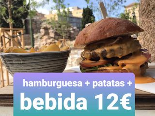 Hamburguesa Prémium +patatas teja 