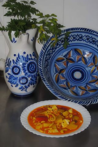 Guiso de Sepia con patatas y Aletria.