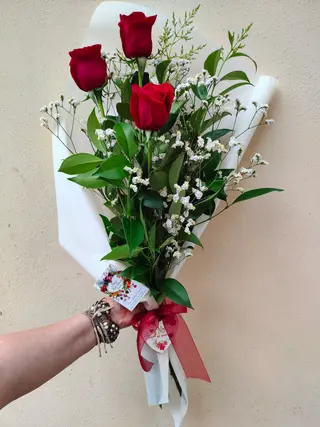 Bouquet 3 Rose Rosse
