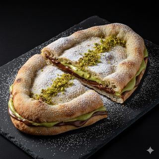 Pinsa Nutella e pistacchio