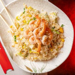 Arroz salteados Con Gambas