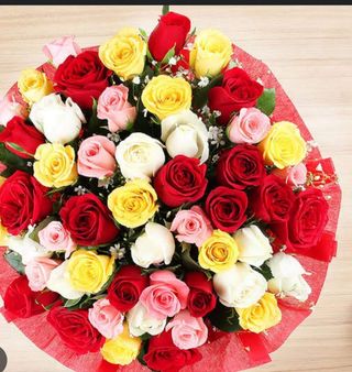  Rainbow Romance Bouquet