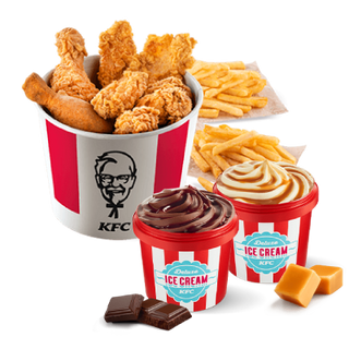 Kubełek Classic + 2x lody Ice Cream Deluxe 150ml