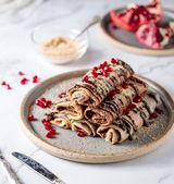 Palačinka sa Nutellom, višnjom, plazmom i šlagom