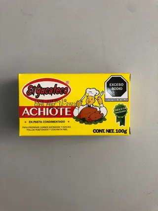 Pasta Condimento, Achiote, El Yucateco, 100G
