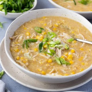 Sweet corn with chicken soup