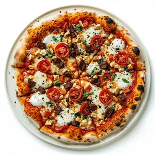 Pizza De Sobrassata E Formaggio Di Capra 30 Cm.