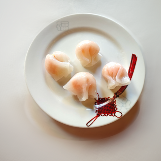 Ravioli trasparenti di gamberi